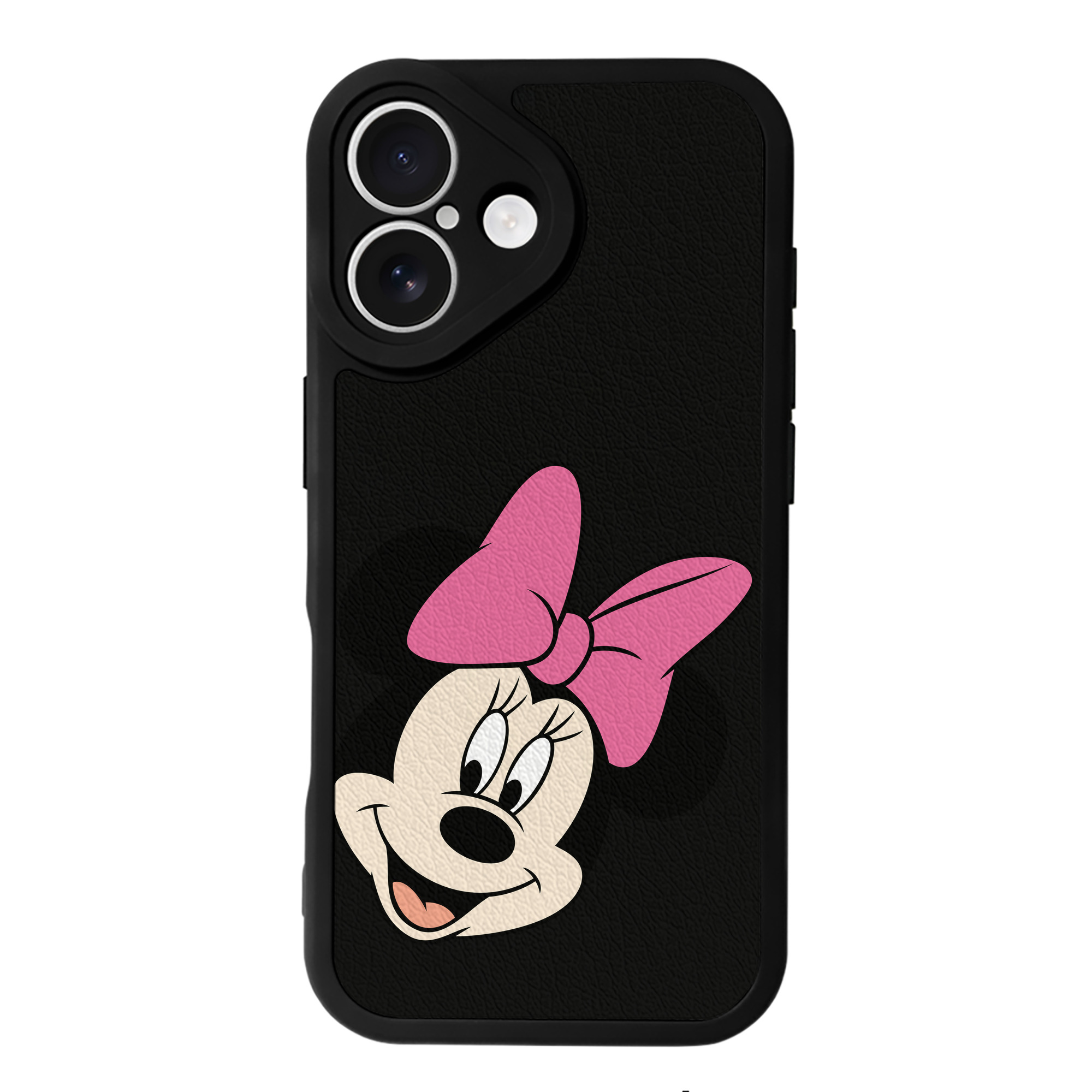 （画像用） ミッキーマウス Mickey Mouse 【iPhone 16シリーズ対応】シリコンスマホケース（レザー調） 材質：シリコン